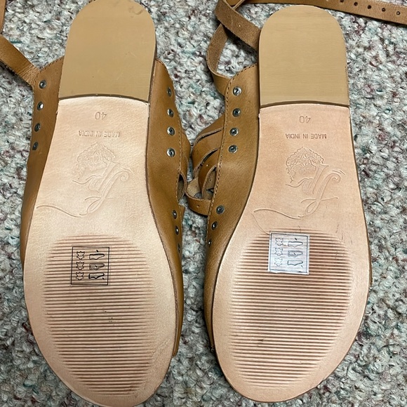 Free people leather ankle wrap thongs - Picture 6 of 7